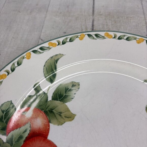Vintage Julie Pople Avon COUNTRY FRUIT COLLECTION Porcelain Dinner Plate Set 2 - Picture 12 of 16